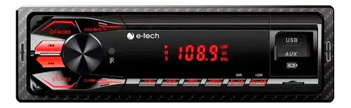 Rádio Som Automotivo E-tech Premium Usb Bluetooth Cartão Sd