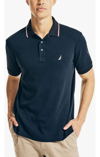 Camiseta Polo Nautica Clasica Azul Para Hombre