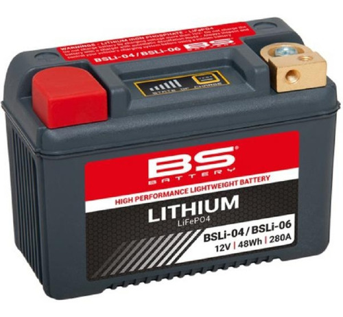 Bateria Litio Moto Bs Bsli-04 / Bsli-06 Btz10s 4ah 12v