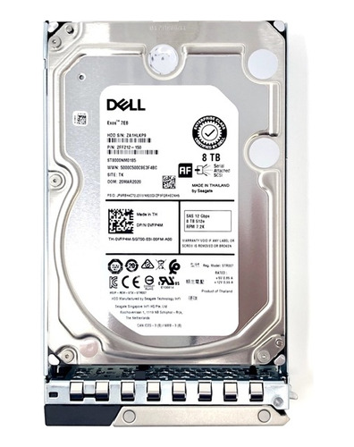 Disco Duro Dell 8tb 7.2k Rpm Sas 12gbps 512e 3.5