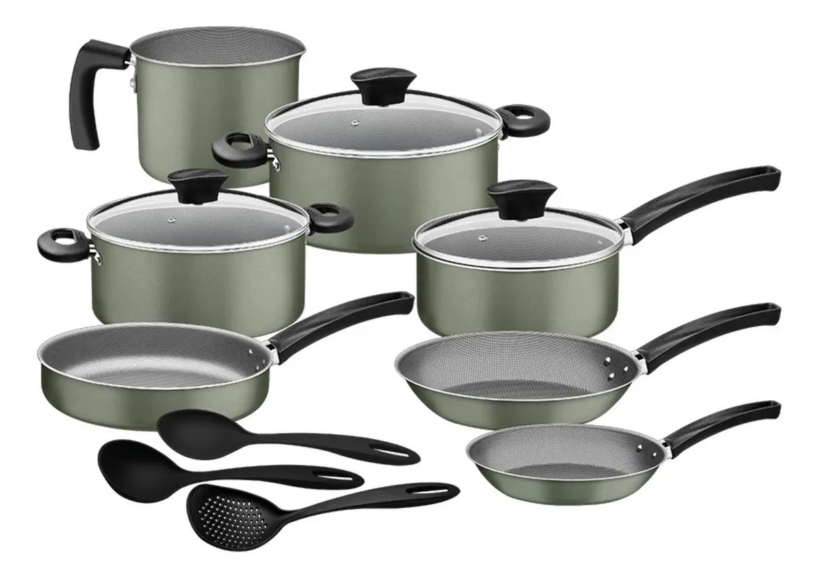 Batería de Cocina Tramontina Michigan 13 Piezas Verde