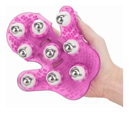 Luva Para Massagem Roller Fit Plastic 9 Esferas De Aço-inox