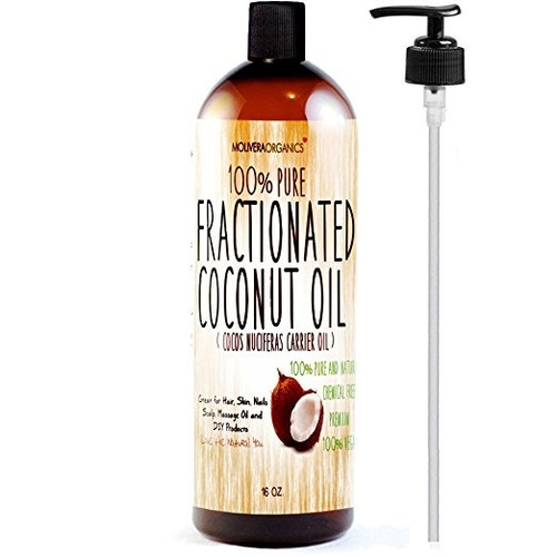 Molivera Organics Aceite De Coco Fraccionado 16 Oz. Prima De