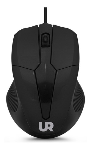 Mouse Óptico Alámbrico Negro Urbano Ud-ms0003