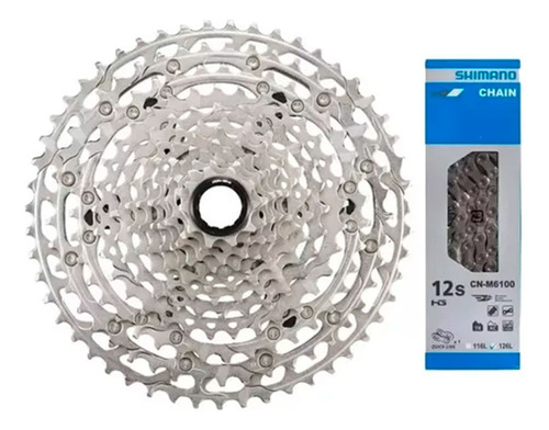 Cassete Shimano Deore M6100 + Corrente Shim. M6100 126l 12v