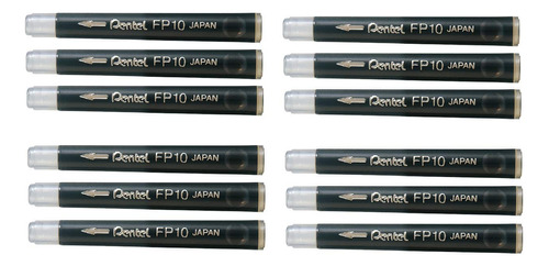 Repuesto Tinta Negra Pentel Arts Pocket Brush Pen (x 12)