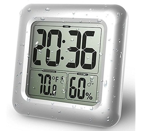 Reloj De Ducha Digital Baldr | Resistente Al Agua, Perfecto 