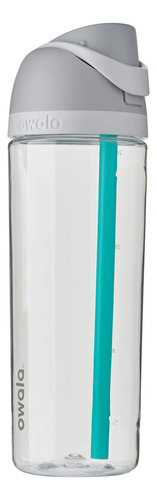 Botella De Agua Sin Bpa Con Popote 740 Ml Transparente Para
