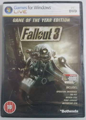 Fallout 3 Goty-- Nuevo Sellado Físico Pc Original