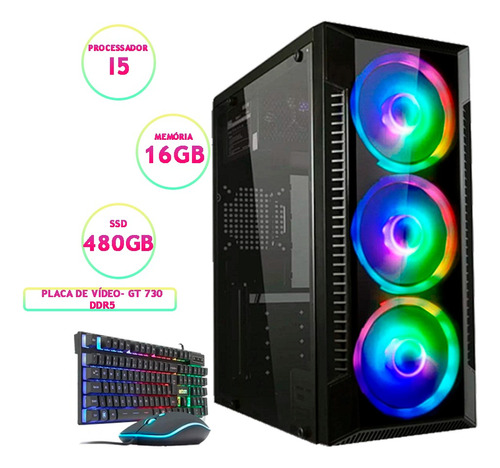 Pc Gamer Barato I7 16gb Ssd 480gb + Kit + Gt730 2gb Ddr5