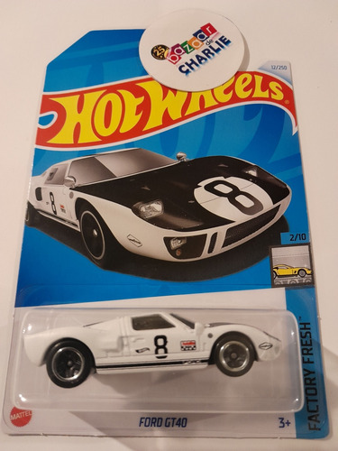 Hot Wheels | 2024 | Ford Gt40 Bola 8 Blanco