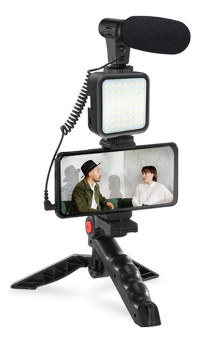 Soporte Para Celular Con Micrófono Y Luz