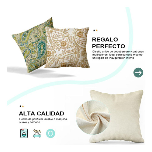 Fundas Cojines Almohada Decorativos Lino Algodón 4pcs 45cm Bohemia