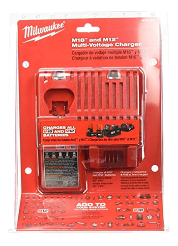 Milwaukee 48-59-1812 M12 O M18 18v Y 12v Cargador De Bateria