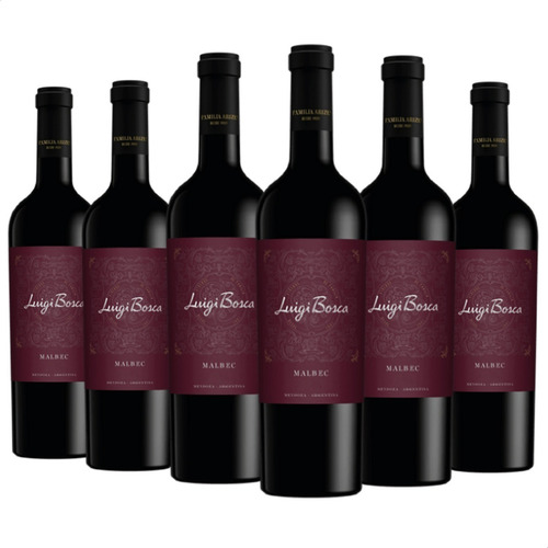 Vino Luigi Bosca Malbec 375ml Tinto 6 Botellas Pack X6 Caja