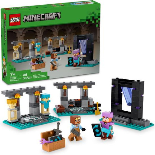 Lego Minecraft The Armory Building Set, Incluye Figuras Popu