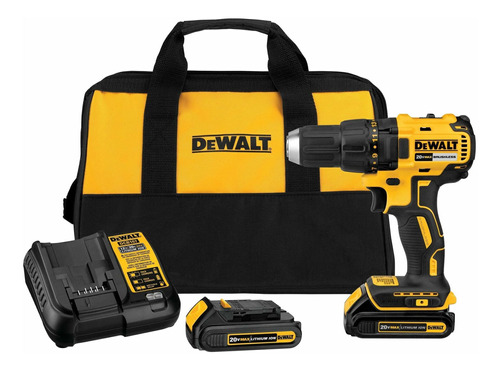 Furadeira martelete parafusadeira sem fio de 13mm DeWalt DCD777D2 20V + acessório 120V 60Hz