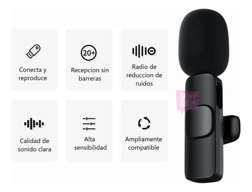 Micrófono Inalámbrico Corbatero Celular iPhone Android Usb C