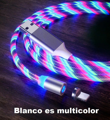 Cable Carga Usb Led Luminoso Micro C Mini Usb Lightng 1 Mtro