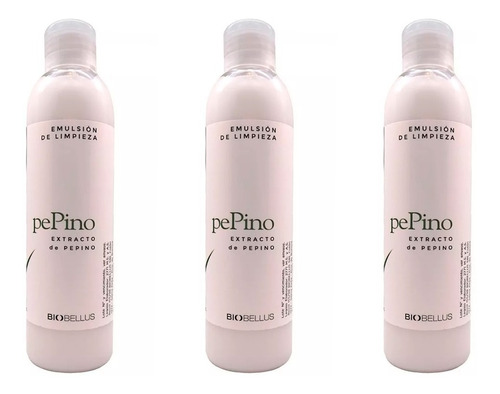 3 Emulsion De Limpieza Extracto De Pepino - Biobellus 200ml