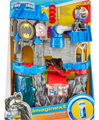Fisher-price Batcueva De Batman Con Figura Y Batimoto