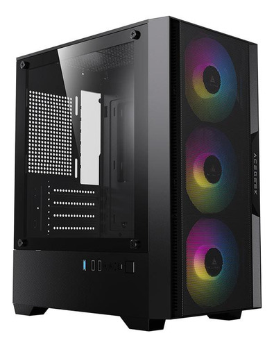 Gabinete Gamer Acegeek Stratus Mesh Rainbow Midtower Com 3 F