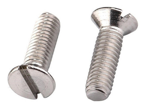 3/16  X 3  Tornillo Estufa Cabeza Plana Ranurado (50 Pzs)