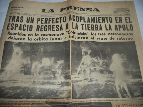 Diarios La Prensa 1969 - Mision Apolo - Regreso De La Luna 
