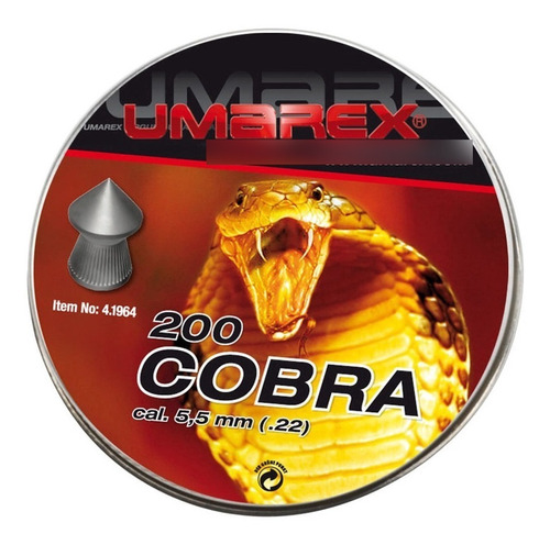 Combo X3 Latas De 200 Chumbos Umarex Cobra Pointed 5.5mm