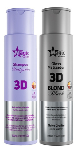 Magic Color Kit Shampoo Matizador - Matizador Blond Black