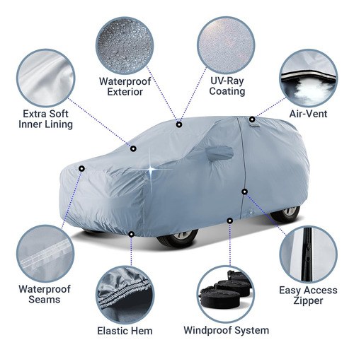 Funda Premium Para Coche Suv De 18 Capas Impermeable_8419016