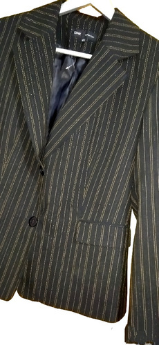 Blazer Dnk 44 Negro Y Beige Brillos Nuevo