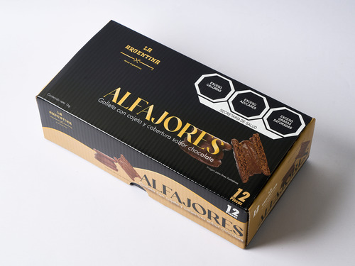 Alfajores La Argentina 12 Piezas De Chocolate - 1 Kg