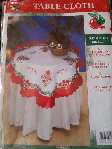 Mantel Redondo De Navidad 