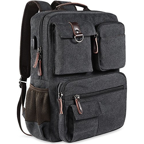 Laptop Backpack Vintage Canvas Computer Backpacks Qpnvc