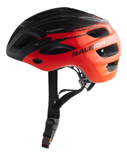 Casco Bicicleta Raleigh 22 Ventilaciones Regulable Color Negro/rojo Talle L (58 - 61 Cm)