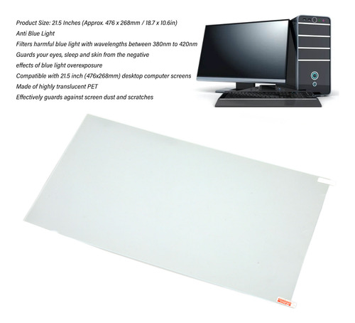 Protector De Monitor De Ordenador De 21,5 Pulgadas Con Filtr