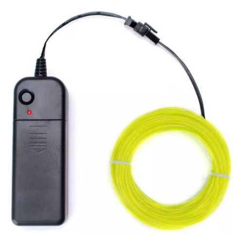 Luces Hilo Neon Alambre Tira 2 Metros Pilas Cable Decoracion Luces Amarillo