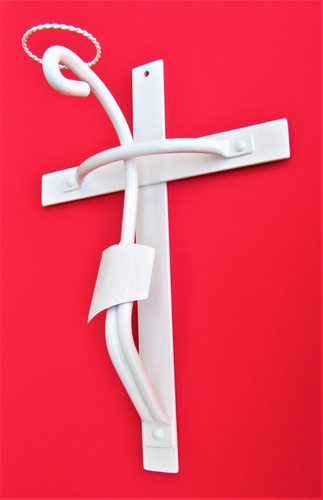 Imagen 2 de 3 de Cruz Crucifijo Cristo Forjado De Pared