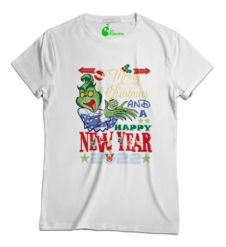 Playera The Grinch Merry Christmas & Happy New Year