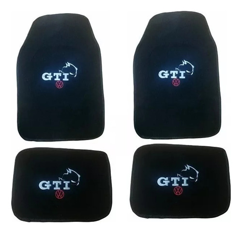 Kit 4 Tapetes Alfombra Logo Bordado Gti Vw Transporter 2015