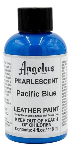 Angelus Pintura De Piel Nacarada, Azul Pacfico, 4 Onzas