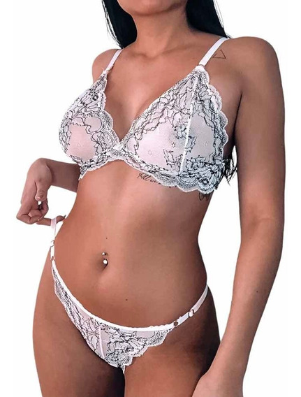 Conjunto Ropa Interior De Encaje Transparente | MercadoLibre ?