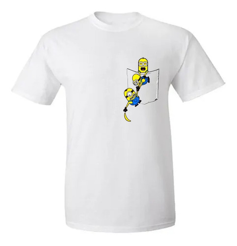 Remera Los Minions Cute Bolsillo Exclusivo Adultos Y Niños 