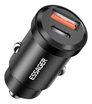 Comprar Cargador Auto Essager Carga Rápida 30w Usb Y Usb Tipo C 