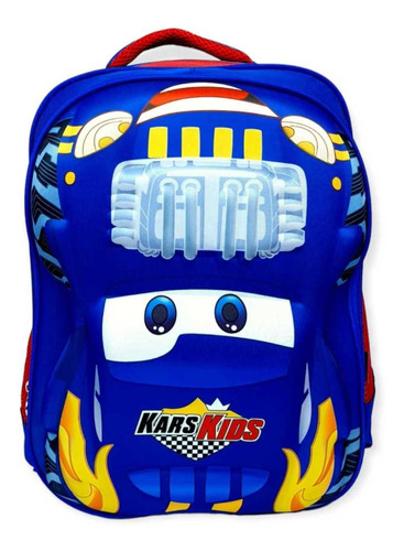 Mochila Escolar Carros Infantil Masculina Costas Alto Relevo