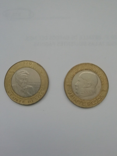  Monedas 20 Pesos Bicentenario José M. Morelos Y Octavio Paz