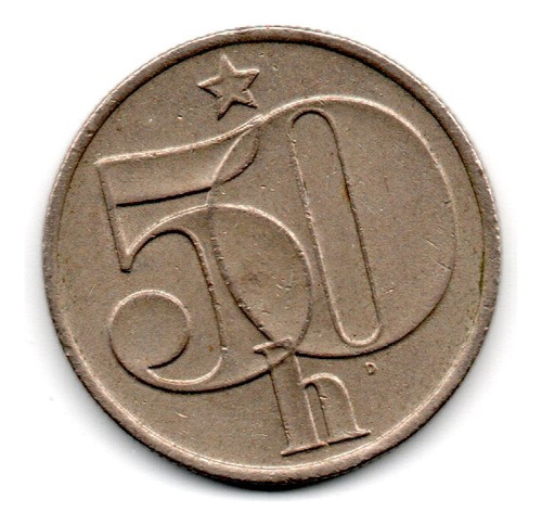Checoslovaquia Moneda 50 Haleru Año 1987 Km#89