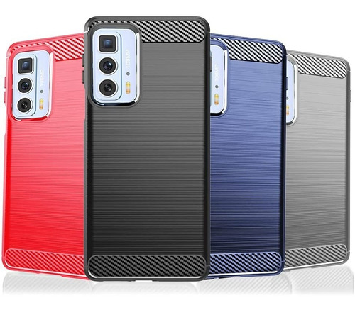 Funda Carbono Para Moto Edge 20 Pro + Hidrogel Haxly