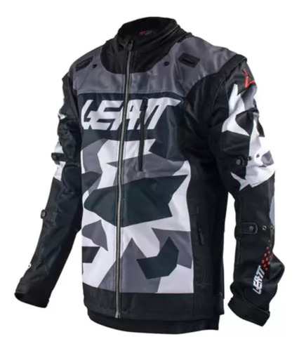 Jaqueta Leatt Moto 4.5 X-flow Camuflado Preto/branco